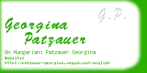 georgina patzauer business card